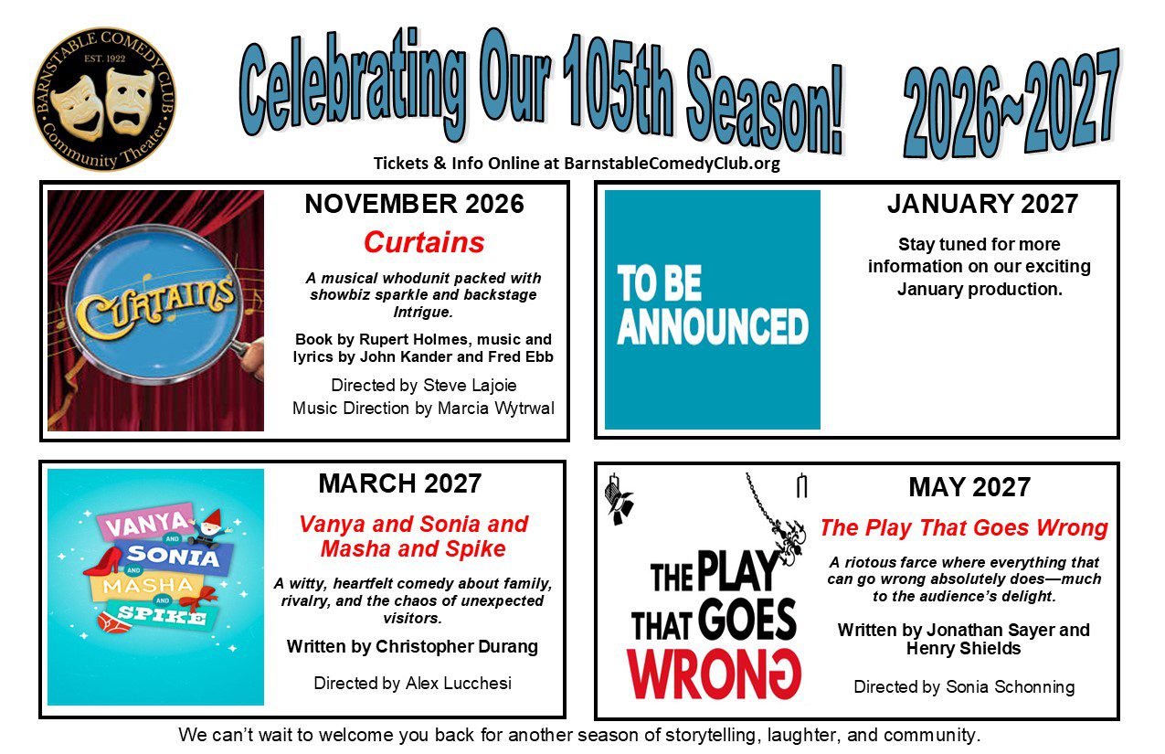 BCC 105th Season Postcard 2026-27